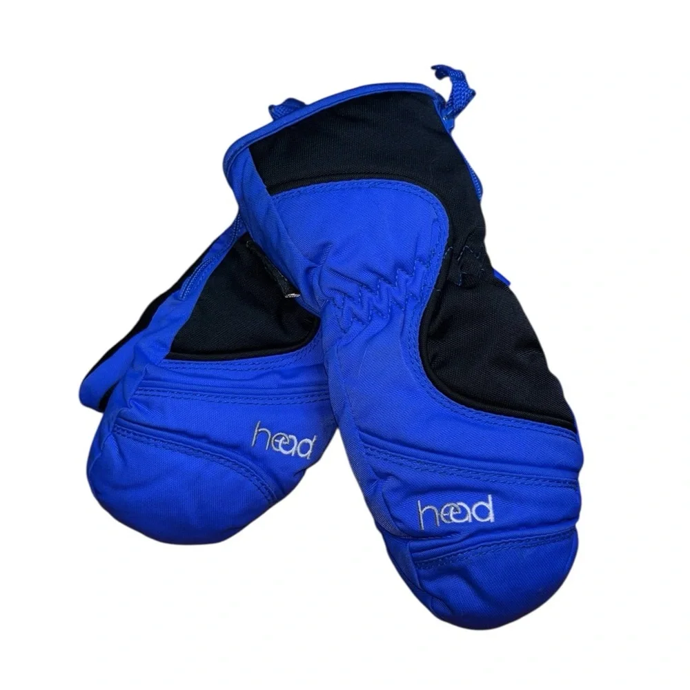 Head Insulated Mittens Size Small Blue Like New
